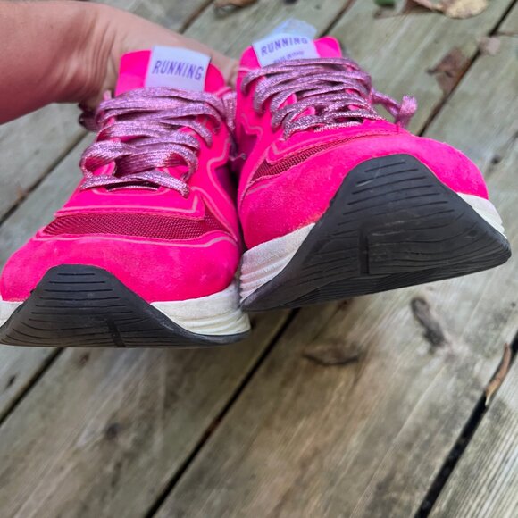Golden Goose Running Sole Sneakers Pink Metallic Suede Size 40 - Picture 8 of 9